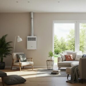 Cozy living room with HRV system highlighting the importance of home ventilation